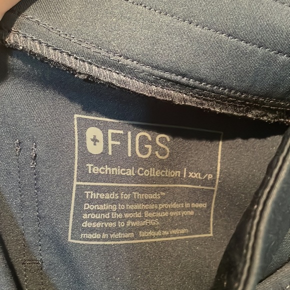 Figs Dark Harbor (Dark Navy Gray) Jogger Bottoms. - Picture 11 of 11